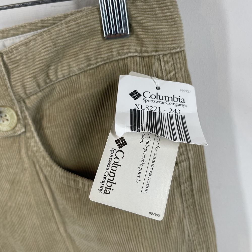 COLUMBIA Sports‎ Tan Stretch straight leg corduroy Hiking pants Womens Sz 14 - Picture 4 of 6